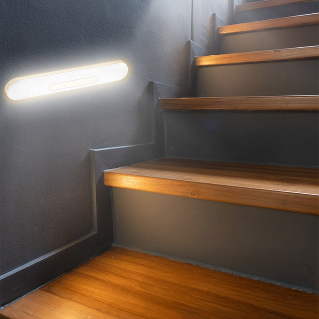 대용량 무선 센서등 현관등 계단등 2배 밝기 오래 사용 LED 조명, 화이트, 1개