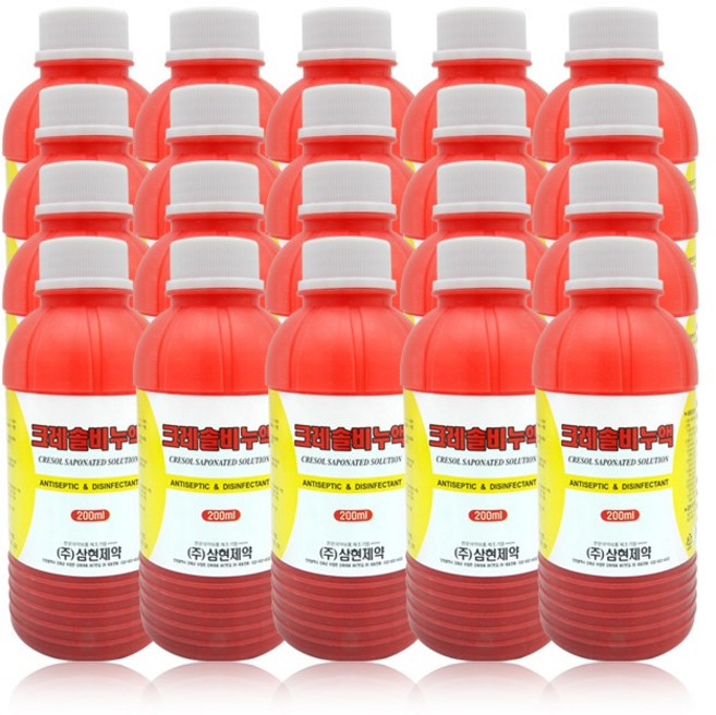 삼현제약 삼현 크레솔비누액 200ml 살균제/소독제, 20개