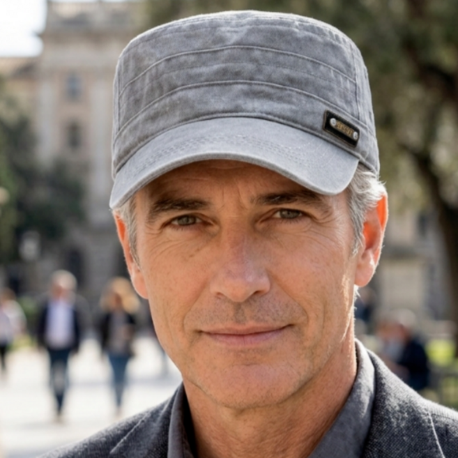 더토토리 H61 중년남성 베이지 모자 데님모자 밀리터리모자