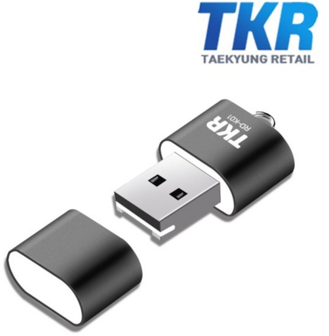 태경리테일 RD-K01 초소형 Micro SD TF 카드 리더기 1테라 호환 USB 2.0, 블랙, 1개
