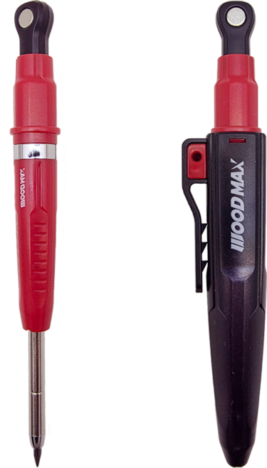 우드맥스 롱노즈 목공용 샤프 마커펜 2.8mm 건축 산업 목수 연필 홀더 자석 WX-P2.8 적색, 1개, 2.8cm