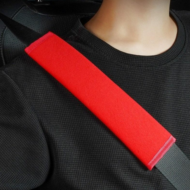 아망디에 안전벨트 커버 2개입 세트 재질 심플한 디자인, 1세트, 블루