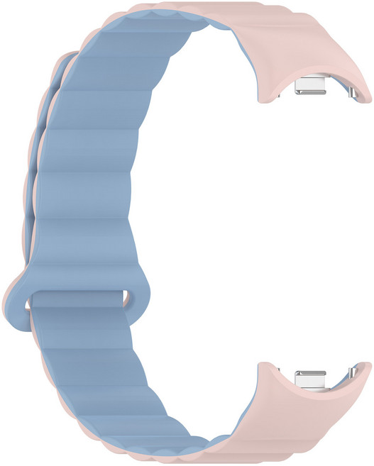 SKENOS 샤오미 스마트밴드10 / 9 / 8 세라믹 호환 스포츠 마그네틱 스트랩 미밴드10 9 8 실리콘 컬러 밴드, 핑크(스카이블루), 1개