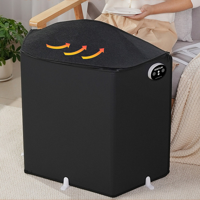 미홀 접이식 파티션히터 사무실 발난로 데스크 난방기 책상 아래 히터 저전력, 블랙, 2025형