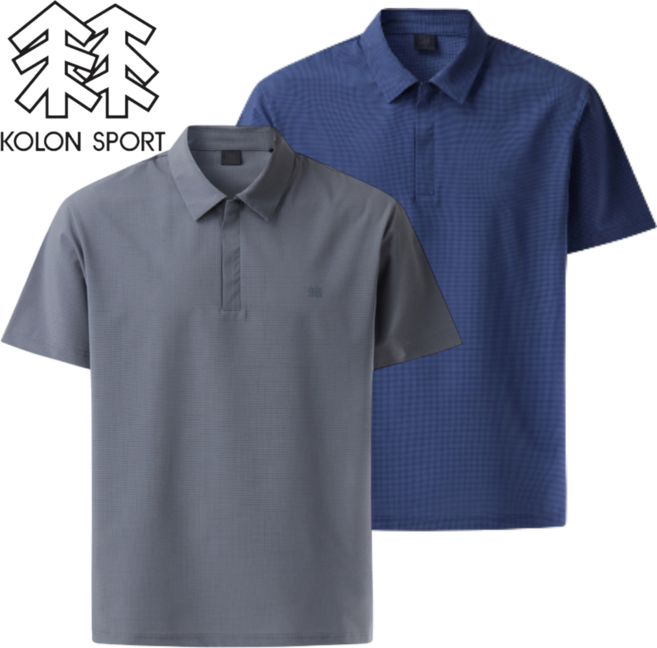 [매장발송]코오롱스포츠 남성 반팔티 에어 카라 집업 폴로 티셔츠 상의