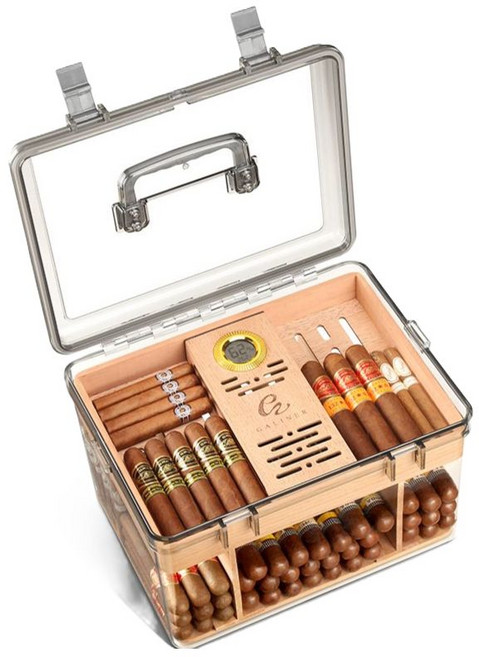 삼나무 시가휴미더 케이스 박스 보관함 휴대용 캐비닛, 100개 패키지, 1개