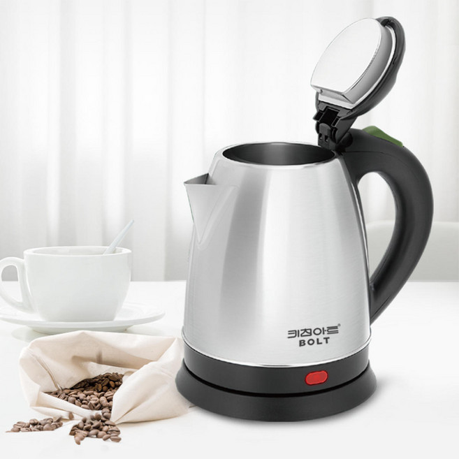 스텐 커피포트 키친아트 전기포트 무선 전기주전자 분유포터 1.5L 1.8L, 키친아트 스텐 전기포트 1.5L
