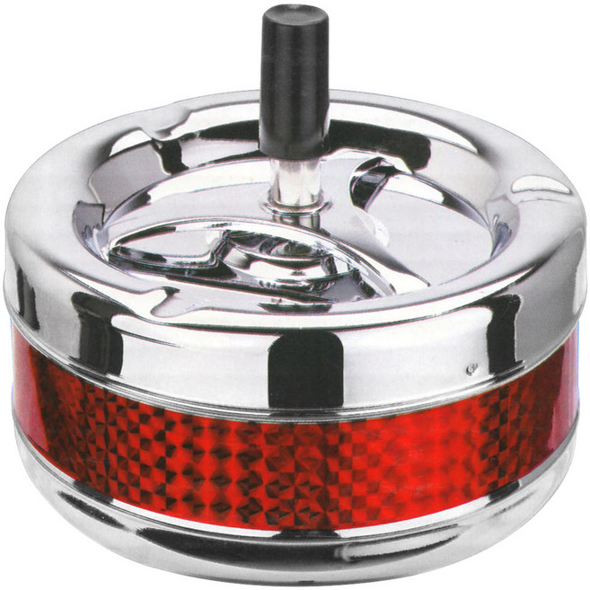 토탈하우스 키친프리 뚜껑형 매직재떨이 (대) 재털이 매직 뚜껑재떨이 3577, 레드, 1개