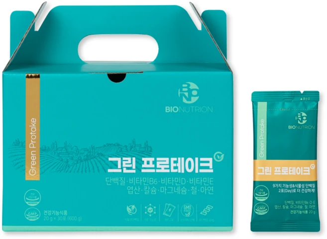 [그린프로테이크] 식물성 대두 단백질 분말 스틱 20g 30포 - 쿠팡