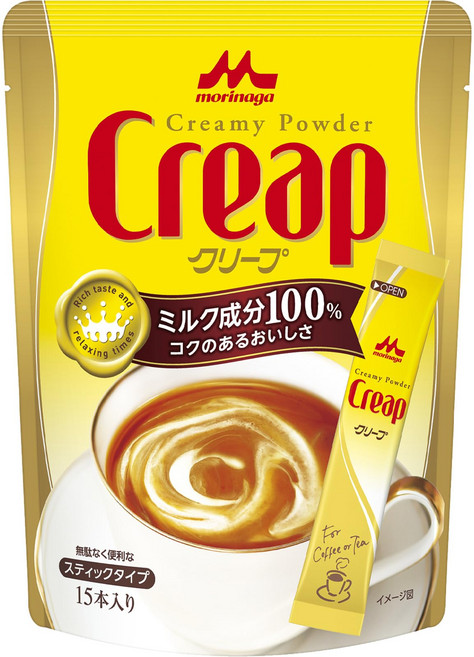 모리나가 유업 크리프 스틱 15개입×6봉 커피 밀크 커피 크림, 3g