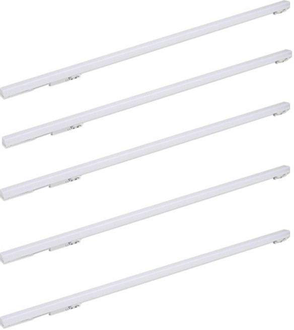 엘포스 LED SIMPLE 1200mm 티에스라인등 레일조명 특허등록 TS라인등 슬림형 고출력 플리커프리 바디화이트 +니트럴장갑1개포함, 5개, 주백색