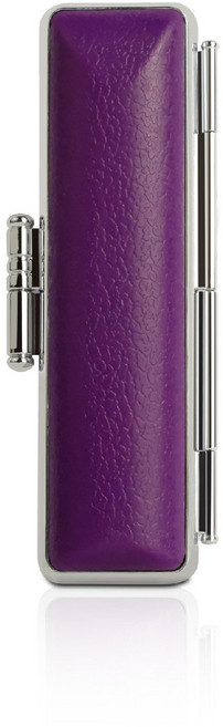 더웰 13컬러 고급 도장케이스 인주포함 도장지갑 인감 막도장 원형도장케이스 스탬프보관함, 06.진보라