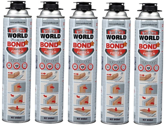 5개입 건용 BOND 우레탄스프레이 다목적 월드폼 B2, 본상품