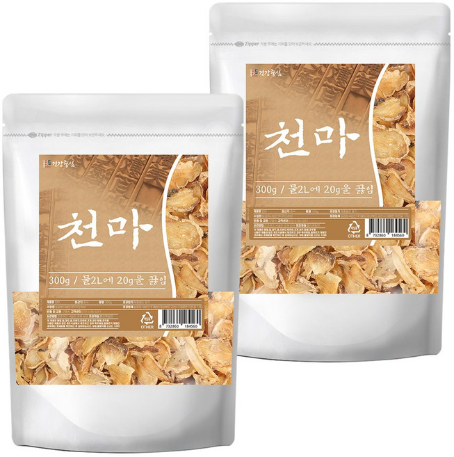 건강중심 말린 천마 건천마, 2개, 300g