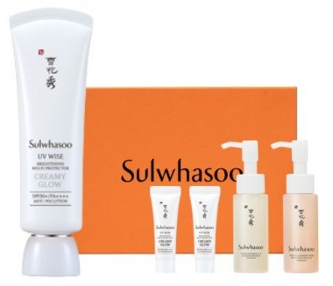 설화수 상백크림 크리미글로우 선크림 50ml 기획세트, 1세트