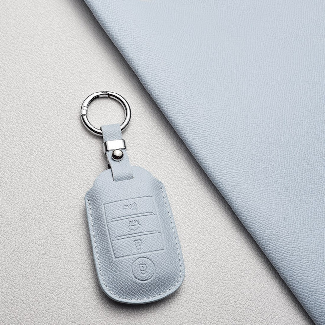 기아 키 커버 케이스 A4타입 4버튼 호환 (K3K5쏘울올뉴카렌스카니발니로쏘렌토스포티지 등), 기아/A4 타입, 스카이블루