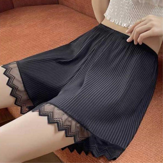 시원한 모조실크 레이스 속바지 여성용 여름잠옷바지