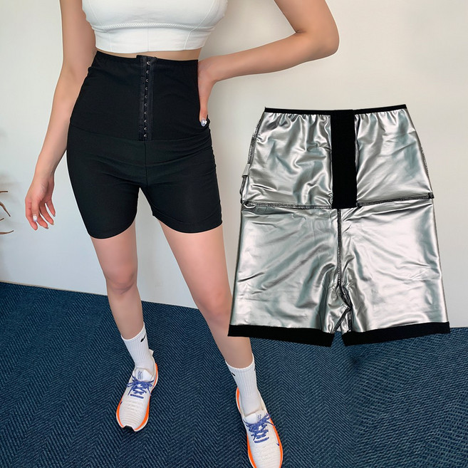 부스터땀복숏팬츠 5부 반바지 코르셋 레깅스 운동복 스포츠웨어 다이어트 방수 요가