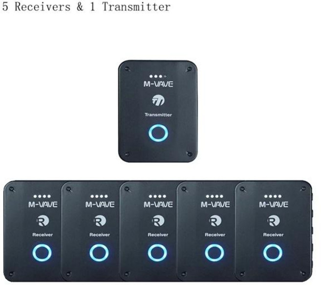 기타 무선 송신기 수신기 세트 블루투스 연결 충전식 포함된 -9 - 2.4 이어 리턴 모니터링 전송 시스템, 1) 1TR and 5RE, [08] 1TR and 5RE