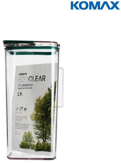 코멕스 에코 클리어 물병 냉장고물통, 1개, 1.9L, 투명