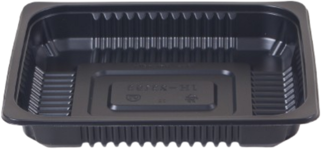 PP 실링용기 JH 23193 블랙 100개-소분 일회용 배달 포장용기, 100개, 1개