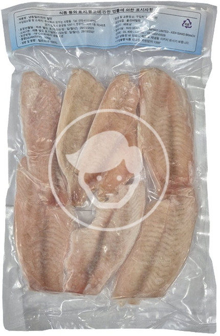 틸라피아 필렛 (냉동), 2개, 500g