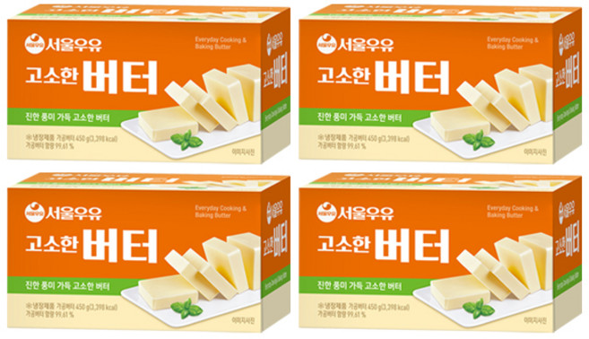 서울우유 고소한 버터_450g, 450g, 4개