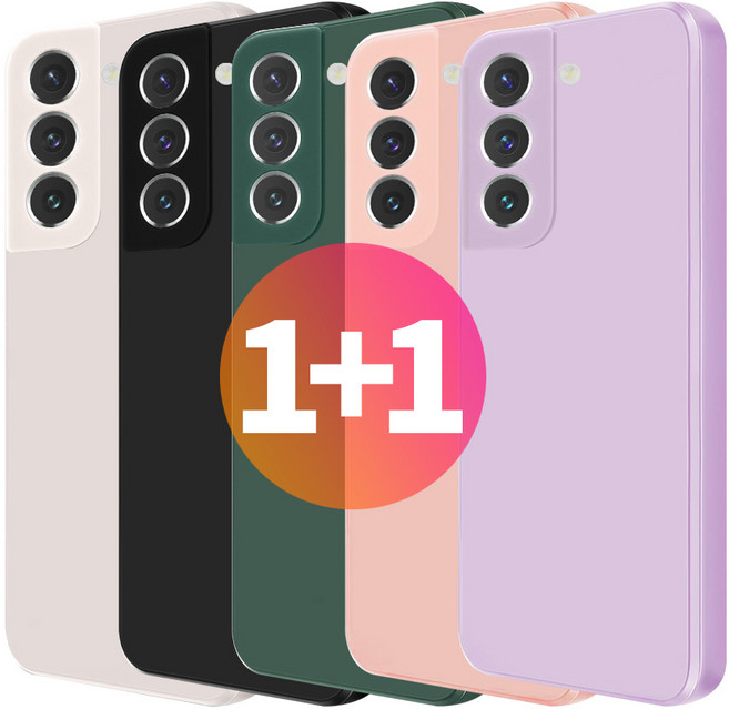 스톤스틸 1+1 갤럭시 S22 파스텔 컬러 사각 카메라 보호 케이스