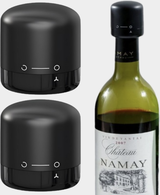 데이모노 와인 진공 스토퍼 회전식 잠금, 2개