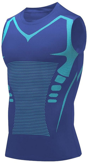 싱쿨 컴프레션 셔츠 남성 슬림 바디 셰이퍼 조끼 크루넥 운동 배 조절 속옷