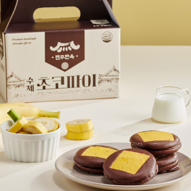전주 수제 초코파이 선물세트 10개입 바나나맛, 1개, 400g