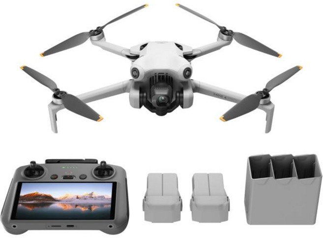 DJI 미니 4 프로 더 많은 콤보 플러스 RC 2 카메라가 장착된 드론 4K 3개의 지능형 비행 배터리 최대 135분 시간 스마트 귀가 초보자를 위한