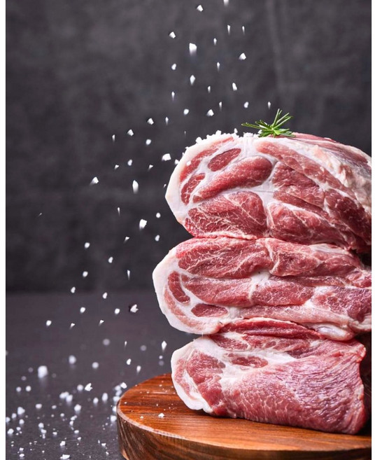 미녀의 식탁 삼겹살 목살 500g 1등급 한돈 냉장 국내산 구이용 바베큐 캠핑용고기 해와바다, 2개