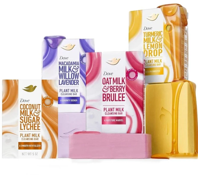 도브플랜트 Dove Plant 레몬드롭 베리브릴레 슈가리치 윌로우라벤더 밀크 클렌징 바 비누 4종 세트, 1개 - 쿠팡