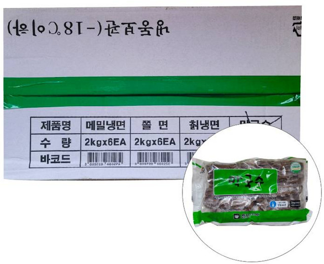 막국수 2KG(주)밀앤스토리 BOX(6), 6개, 2kg