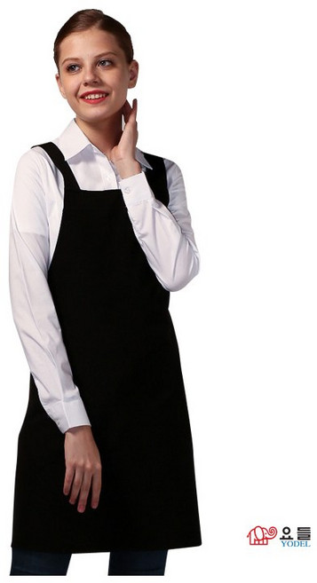 요들 PK462 핑클(미니)넓은끈 앞치마 /앞치마/ 블랙(M L), 1개, 블랙M