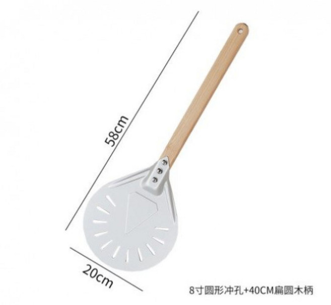 그릿업 업소용 뒤집개 조리도구 레스토랑 화덕 대형 7인치 피자삽 헤드, 1개, 2_8인치 나무 손잡이