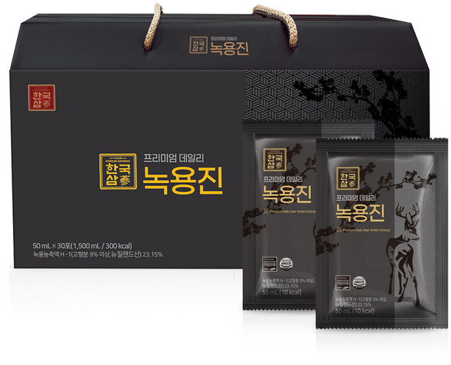한국삼 프리미엄 데일리 녹용진 (50ml x 30포), 30개, 50ml