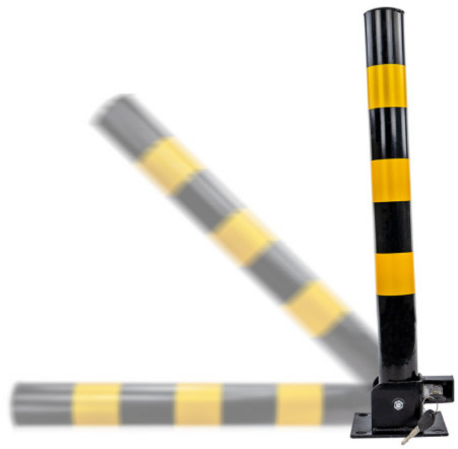 완성 철재주차금지 표지판 / 접이식 주차금지 잠금장치, I형접이식(아스콘용 볼트4개포함), 1개