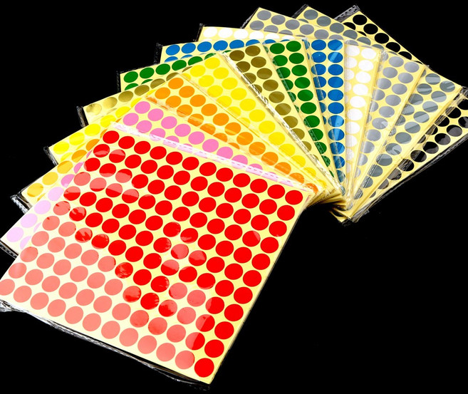 크리에잇투 원형컬러 라벨스티커 13mm, 그레이