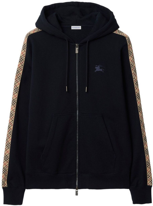 버버리 체크 트리밍 후드 집업