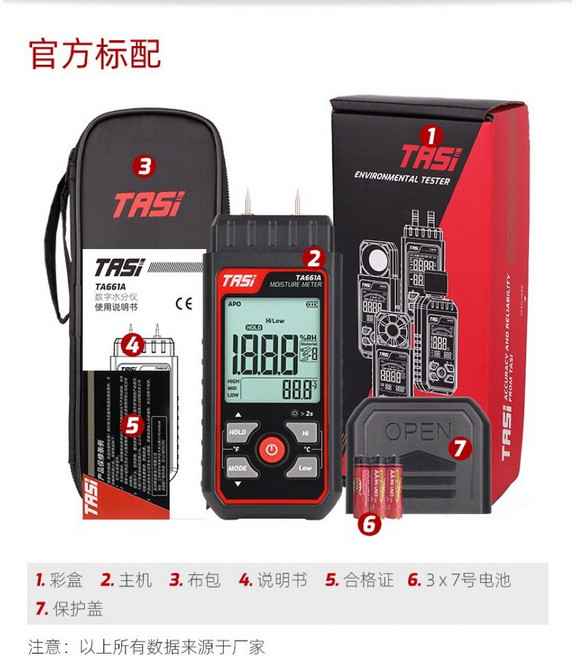 TASI TA661A 專業水分濕度檢測儀, 1個