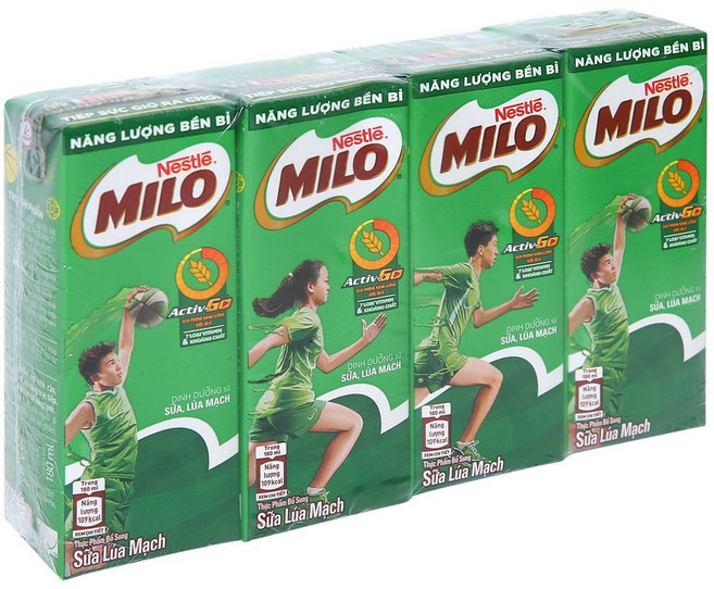雀巢 MILO 可可麥芽飲品 180ml (4入), 1個, 1 Lốc 一組4罐