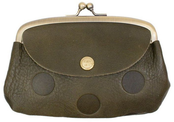 日本Kanmi手工牛皮零錢口金包 頂級牛皮 精巧口金設計