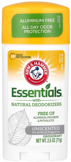 Arm & Hammer Essentials 천연 탈취제 함유 데오드란트 무향 71g(2.5oz), ArmHammerEssentials천연탈취제함유데오드란, 71g, 1개 - 쿠팡