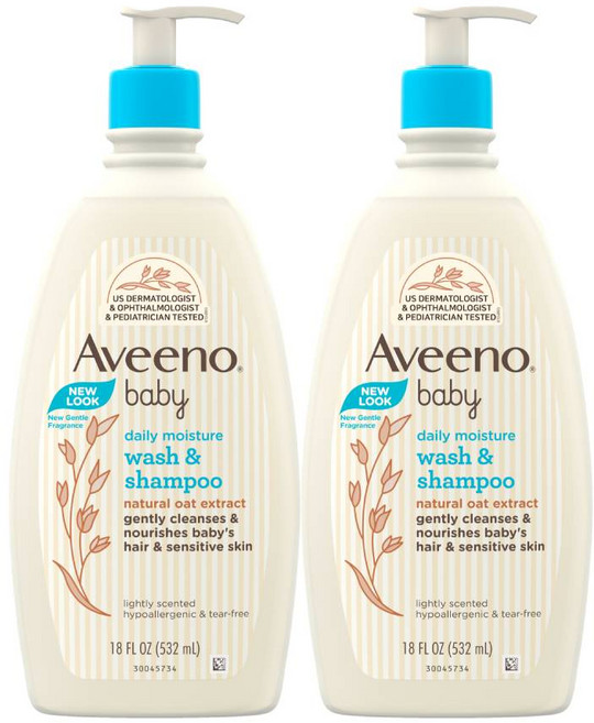 아비노베이비 데일리 모이스춰 워시 샴푸, 532ml, 2개