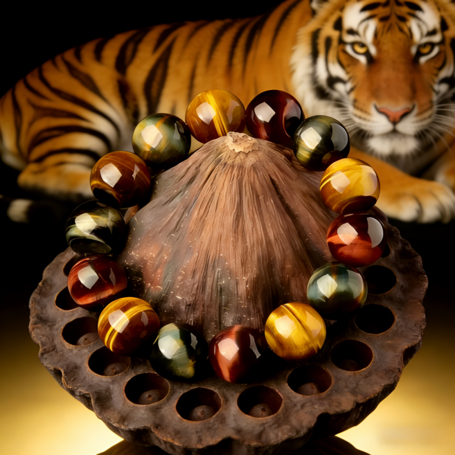 천연 호안석 남녀공용 재물운 염주 팔찌