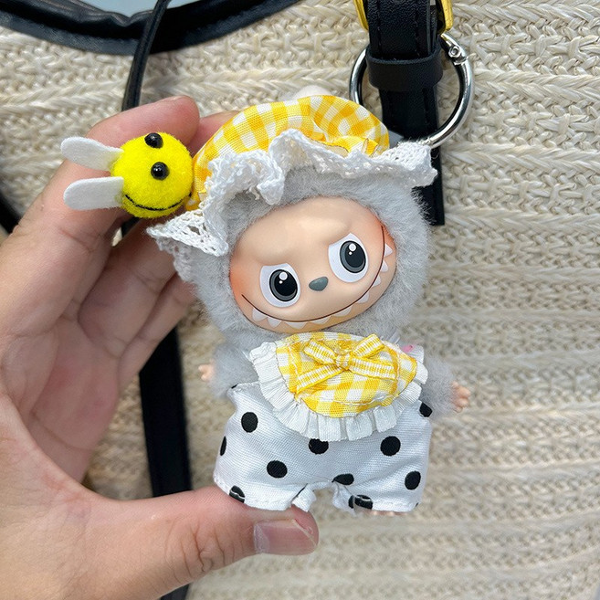 인형옷 라부부 4세대 mini 크리스마스 산타옷 및 스웨터 스타일, 아기꿀벌, 1개