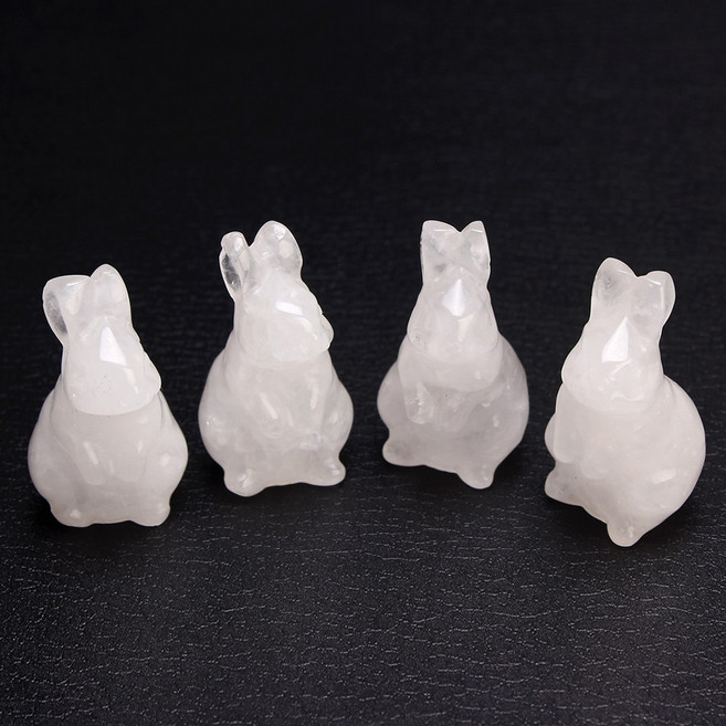 크리스탈블레싱 백수정 토끼 조각상 쿼츠 천연원석 크리스탈 파워스톤 명상 힐링 CBST0255