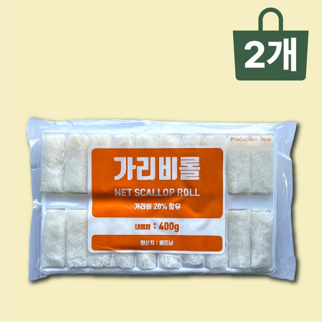 가리비롤 400g X 2개 쌀피 스프링롤 짜조 춘권 딤섬